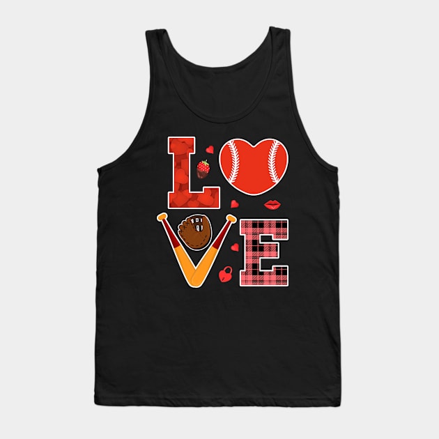 Baseball Lover Valentine Tank Top by Hensen V parkes